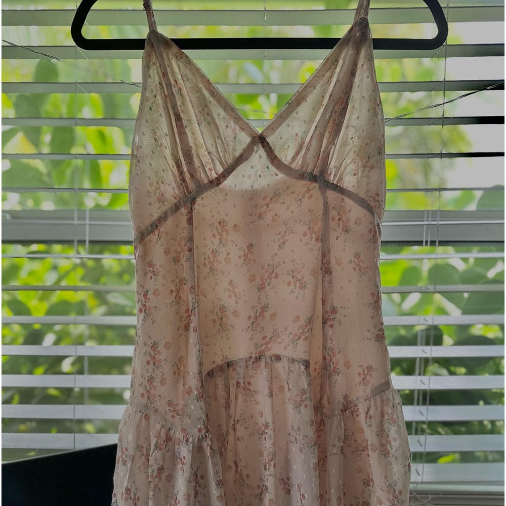 Mini Pink Floral Summer Dress